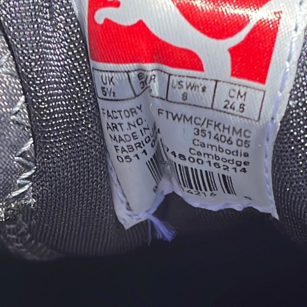 Puma Women’s Soleil Running Shoes size 8, gray suede and white - Picture 10 of 10